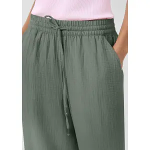 Wide Lightweight Chiffon Trousers Women QS image-3