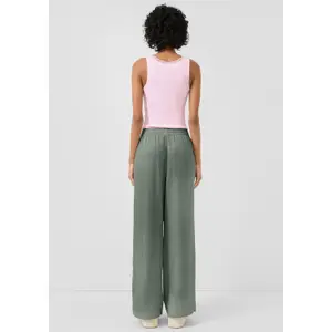 Wide Lightweight Chiffon Trousers Women QS image-4