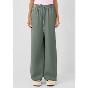 Wide Lightweight Chiffon Trousers Women QS image-6