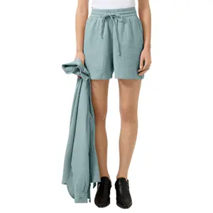 Lace Detail Elastic Waist Short For Women QS image-2