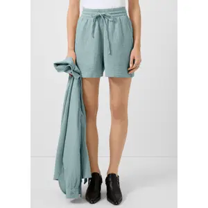 Lace Detail Elastic Waist Short For Women QS image-6