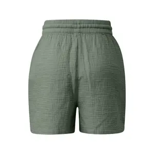 Lace Detail Elastic Waist Short For Women QS image-1