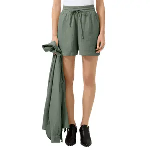 Lace Detail Elastic Waist Short For Women QS image-2