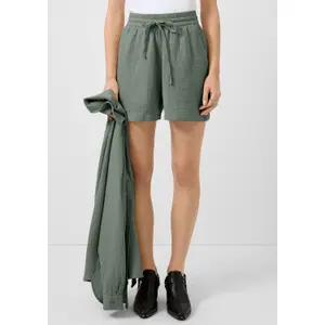 Lace Detail Elastic Waist Short For Women QS image-6