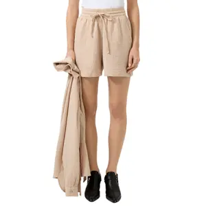 Lace Detail Elastic Waist Short For Women QS image-2
