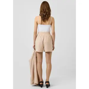 Lace Detail Elastic Waist Short For Women QS image-4