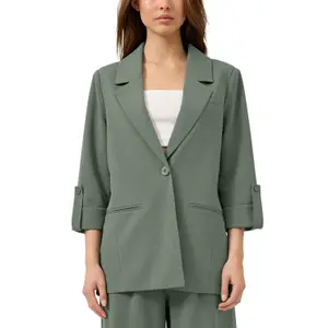 Natural Style Blazer for Women QS image-2