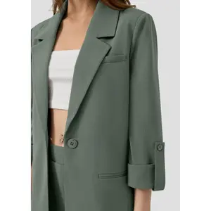 Natural Style Blazer for Women QS image-3
