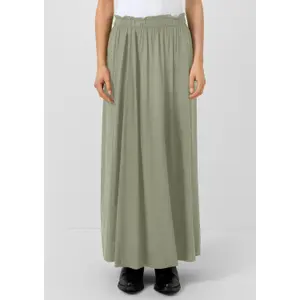Women's Flared Long Flowing Skirt with Ruffles QS image-6