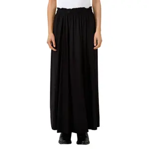Fluid Viscose Long Skirt with Elasticated Waist Women QS image-2