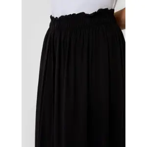 Fluid Viscose Long Skirt with Elasticated Waist Women QS image-3