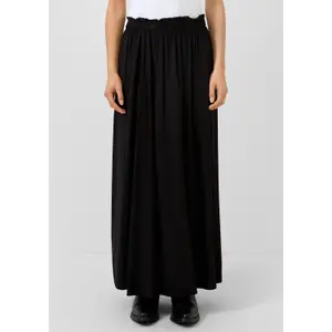 Fluid Viscose Long Skirt with Elasticated Waist Women QS image-6