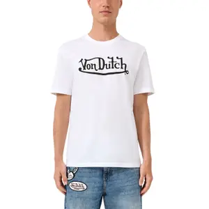T-shirt με στρογγυλή λαιμόκοψη με εκτύπωση μπροστά κανονική εφαρμογή QS Von Dutch image-2
