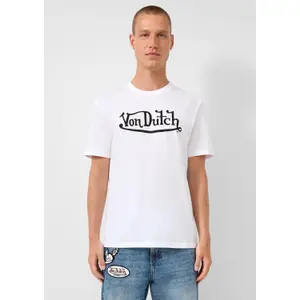 T-shirt με στρογγυλή λαιμόκοψη με εκτύπωση μπροστά κανονική εφαρμογή QS Von Dutch image-6