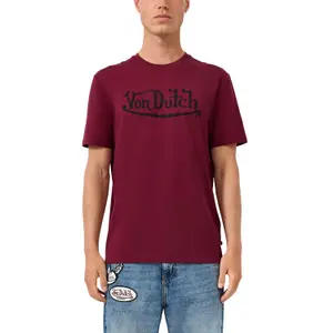 T-shirt με στρογγυλή λαιμόκοψη με εκτύπωση μπροστά κανονική εφαρμογή QS Von Dutch image-2