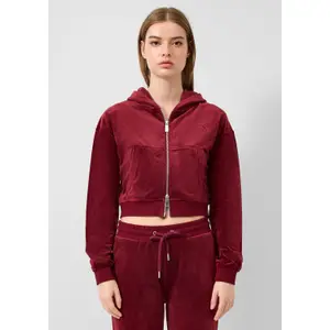 Women's Cropped Hoodie with Kangaroo Pocket QS image-6