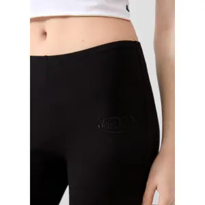 Women's Flared Jersey Trousers with Embroidery and Frayed Hem QS image-3