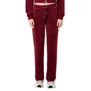 Embroidered Velvet Trousers with Italian Pockets for Women QS image-2