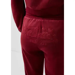Embroidered Velvet Trousers with Italian Pockets for Women QS image-3