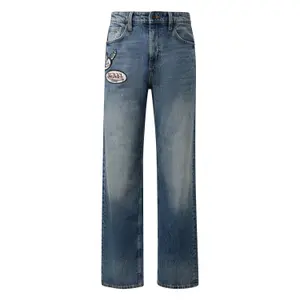 Straight Jeans with Relaxed Fit and Mid Rise QS image-0