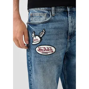 Straight Jeans with Relaxed Fit and Mid Rise QS image-3