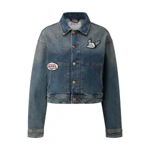 Oversized Denim Jacket for Women QS image-0