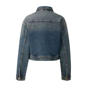 Oversized Denim Jacket for Women QS image-1