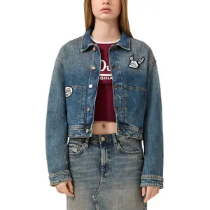 Oversized Denim Jacket for Women QS image-2