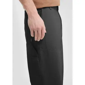 Relaxed Fit Straight Cut Carpenter Trousers QS image-3