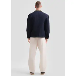 Loose-Fit Denim Overshirt QS image-4