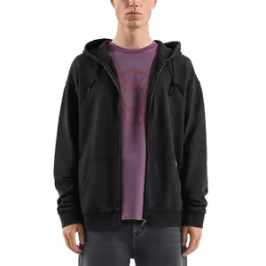 Zip-Up Hoodie with Kangaroo Pocket QS image-2
