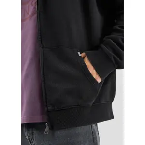 Zip-Up Hoodie with Kangaroo Pocket QS image-3