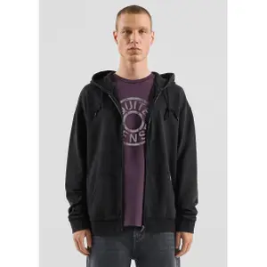 Zip-Up Hoodie with Kangaroo Pocket QS image-6