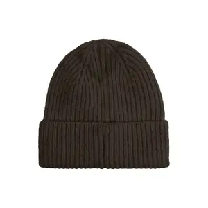 Chunky Knit Beanie with Logo QS image-1