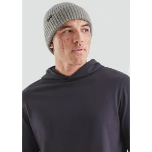 Chunky Knit Beanie with Logo QS image-3