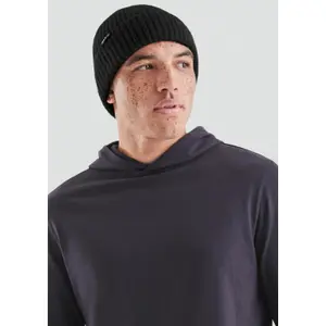 Chunky Knit Beanie with Logo QS image-3