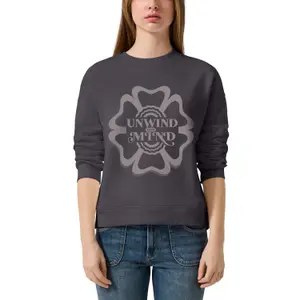 Loose Trendy Print Sweatshirt for Women QS image-2
