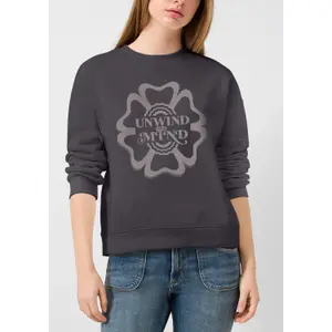 Loose Trendy Print Sweatshirt for Women QS image-3