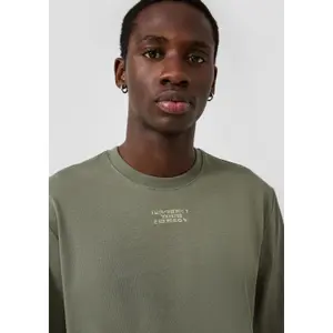 Long Sleeve T-Shirt with Small Front Print QS image-3