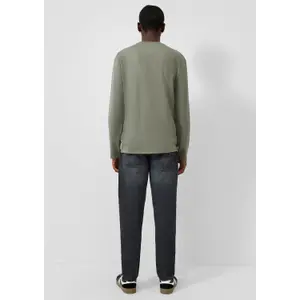 Long Sleeve T-Shirt with Small Front Print QS image-4
