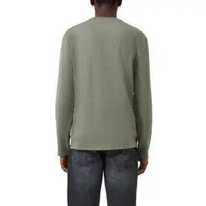 Long Sleeve T-Shirt with Small Front Print QS image-5