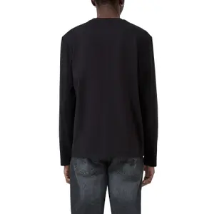 Long Sleeve T-Shirt with Small Front Print QS image-5