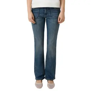 Mid-Rise Stretch Flare Jeans for Women QS Catie image-2