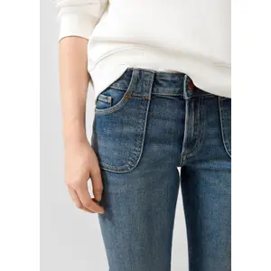 Mid-Rise Stretch Flare Jeans for Women QS Catie image-3