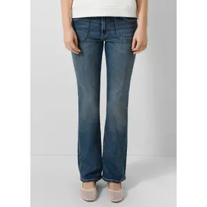 Mid-Rise Stretch Flare Jeans for Women QS Catie image-6