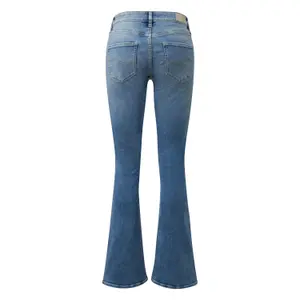 Modern Mid-Rise Bootcut Jeans for Women QS image-1