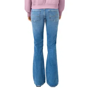 Modern Mid-Rise Bootcut Jeans for Women QS image-5