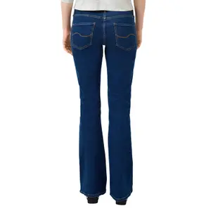 Modern Mid-Rise Bootcut Jeans for Women QS image-5