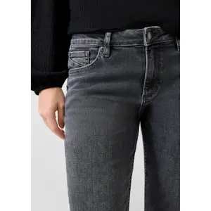 Modern Mid-Rise Bootcut Jeans for Women QS image-3
