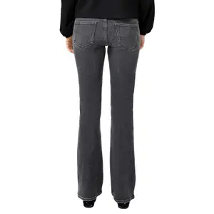 Modern Mid-Rise Bootcut Jeans for Women QS image-5